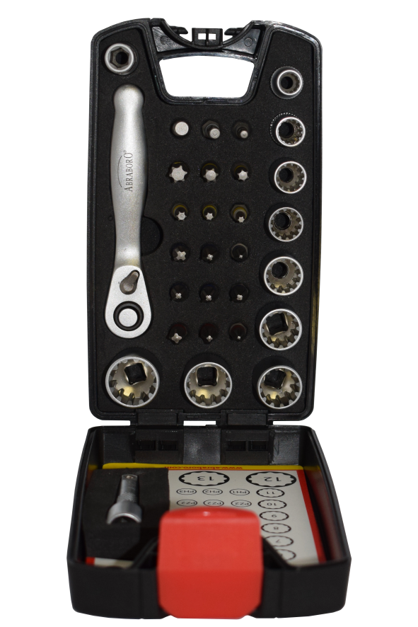 30 részes bit- és dugókulcskészlet SPLINE