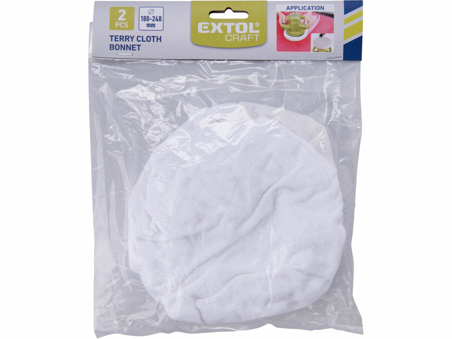 Extol Polír korong, frottír, 2db, ⌀ 180-240mm, tépőzáras