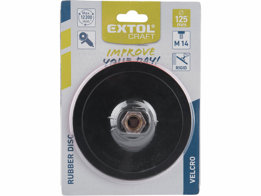 Extol Gumitányér - M14, tépőzáras, O 125mm