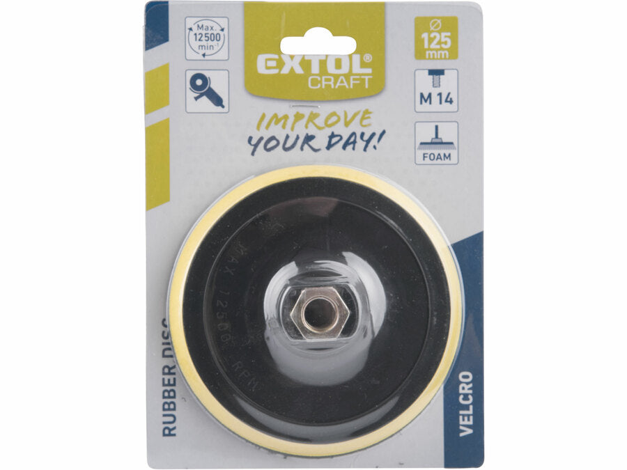 Extol Gumitányér - M14, tépőzáras, O 125mm