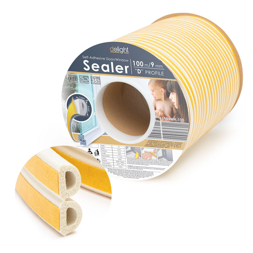 Ablakszigetelő 100m D profil fehér