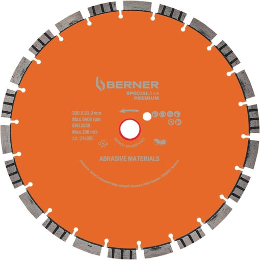 Berner Gyémánt vágókorong abrazív anyagokhoz SPECIALline Premium