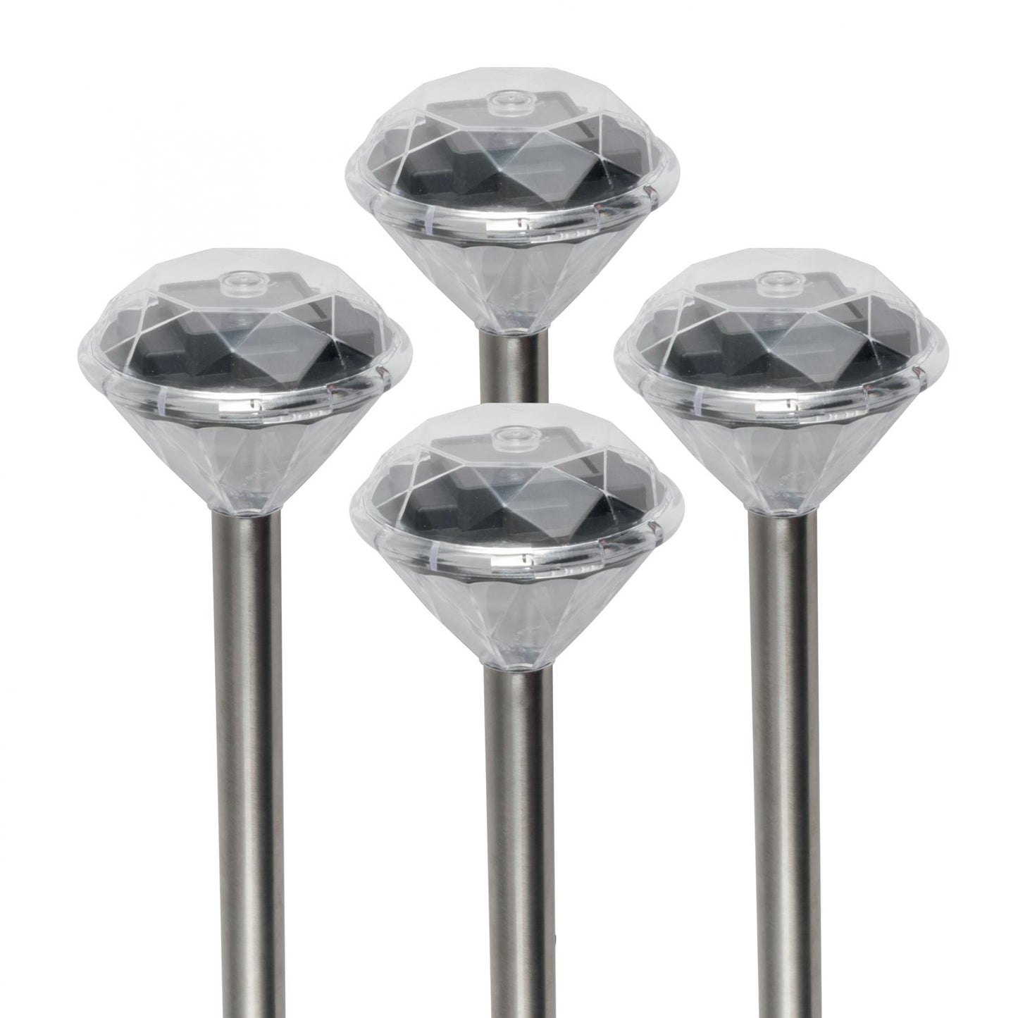 Home MX 802/4 napelemes kerti lámpa szett, 4 db, 1 db LED, fém és műanyag, automatikus, kristályszerű fej