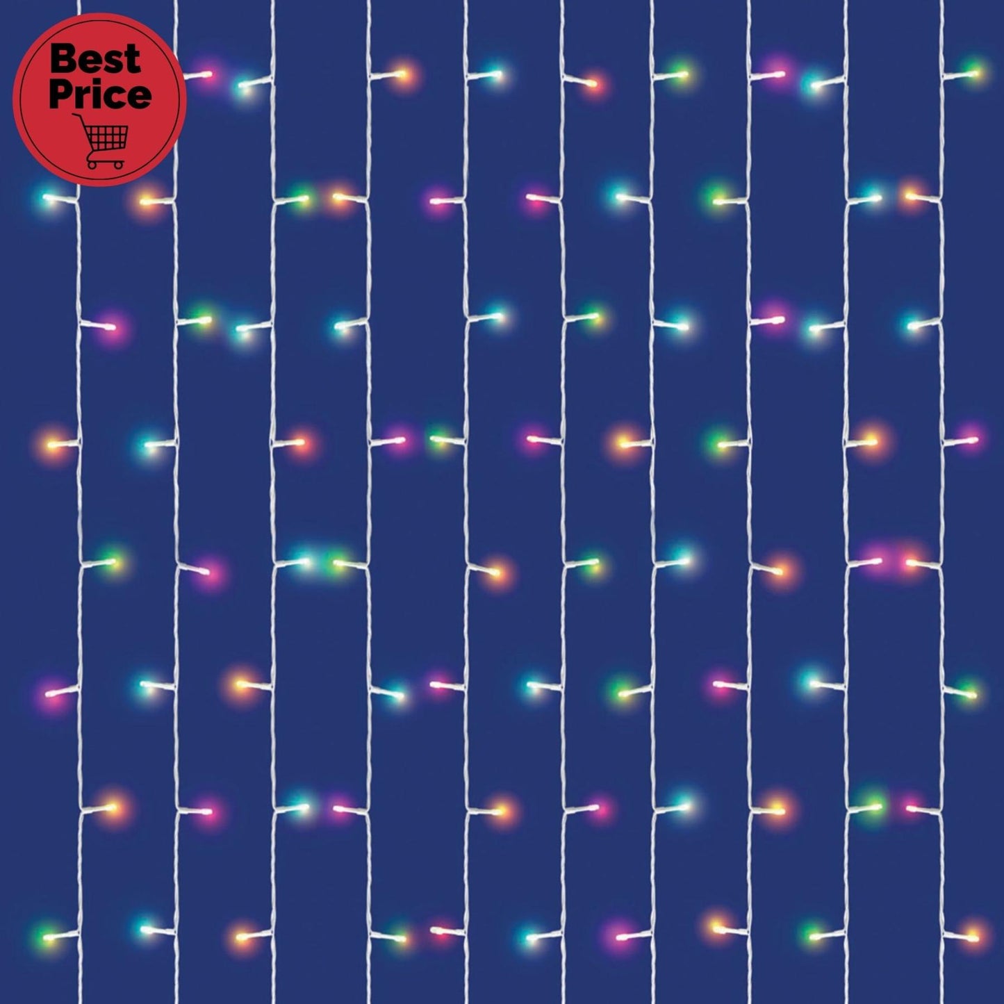 iSparkle LEDS120CV LED-es fényfüggöny, 1,5x2 m / 120 db RGB LED, applikációval vezérelhető, smart, kül- és beltéri kivitel