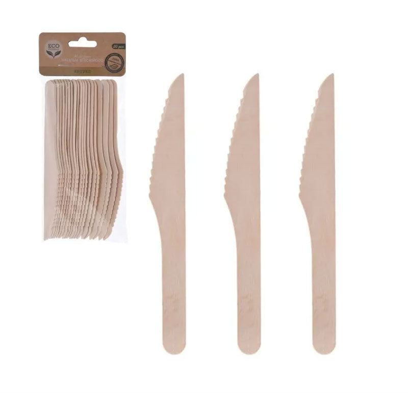 Kés fából újrahasználható környezetbarát (20db/csomag)