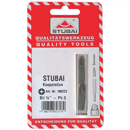 STUBAI Csavarhúzó betét ált. SB-kartonon (több méretben)
