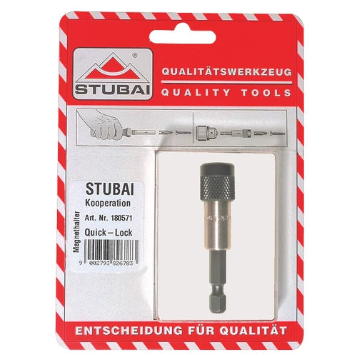 STUBAI Csavarhúzó betéthez "Quick-Lock " mágn.toldószár SB