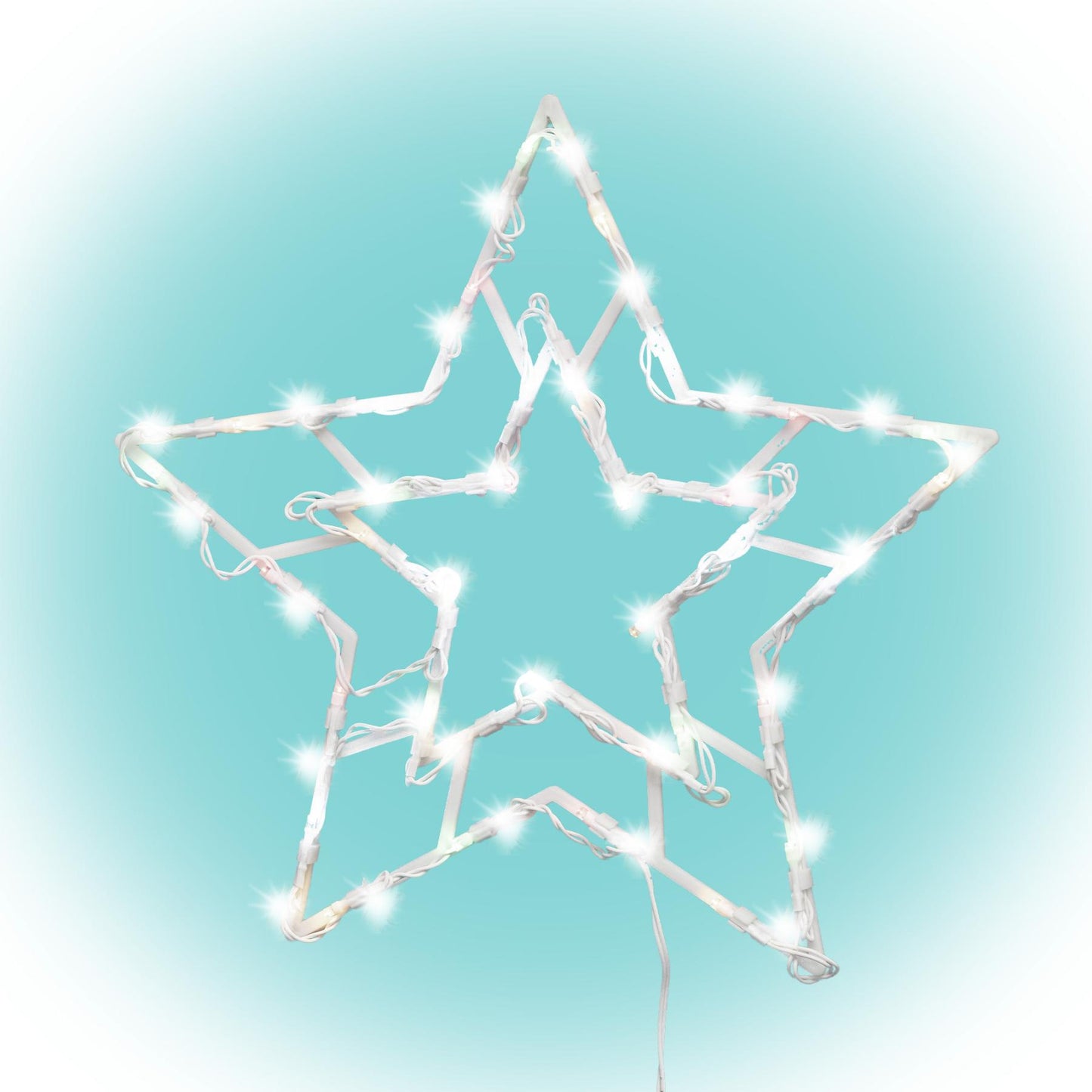 Home KID503WW csillag ablakdísz, kül- és beltéri kivitel, 35 db melegfehér LED, 2 tapadókorong, fehér tápkábel, 33 x 28 cm