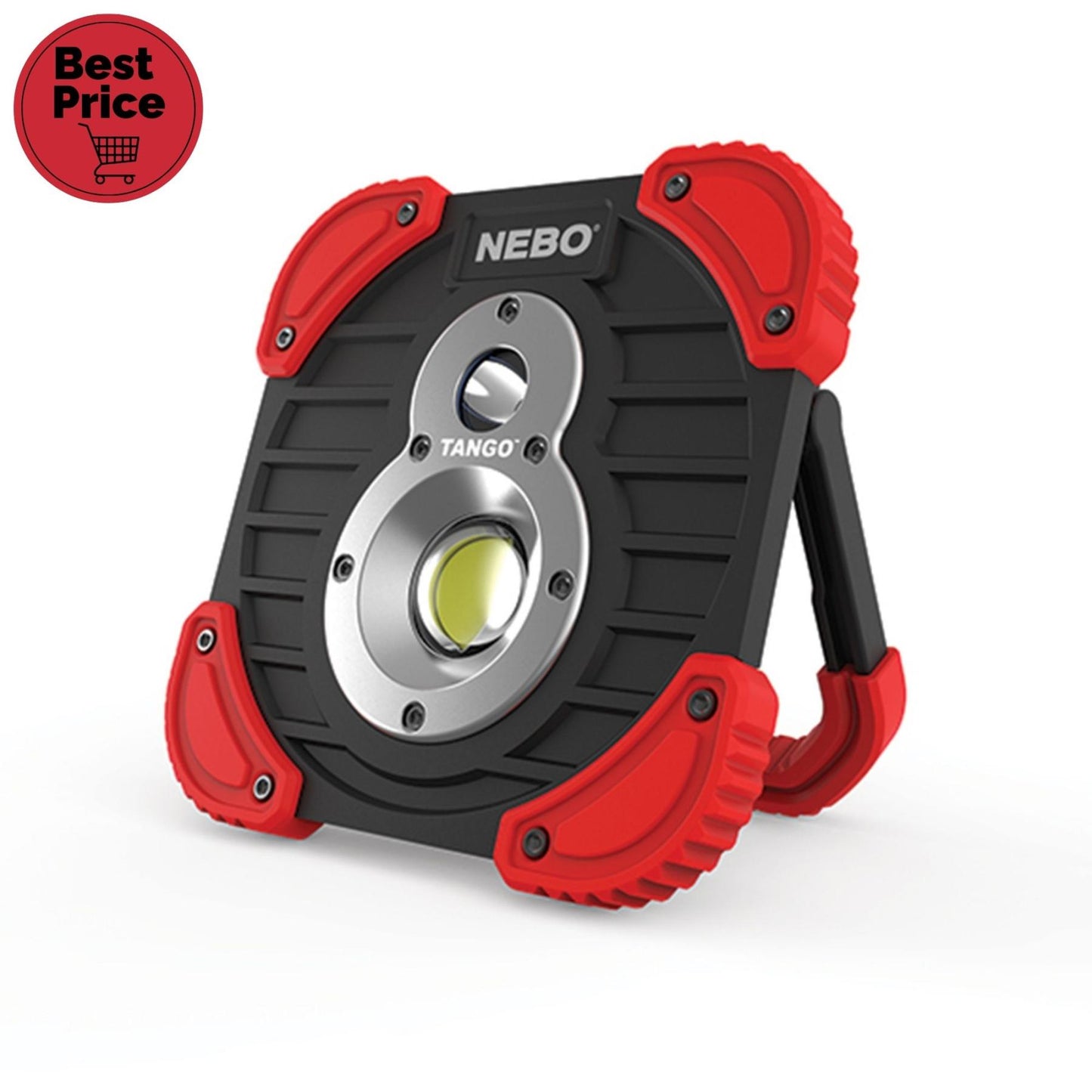 NEBO TANGO NE6665 spotlámpa, 750 lm - 250 lm, USB PowerBank, víz- és ütésálló, forgatható alap, MicroUSB, 3 fokozat, fényerő memória
