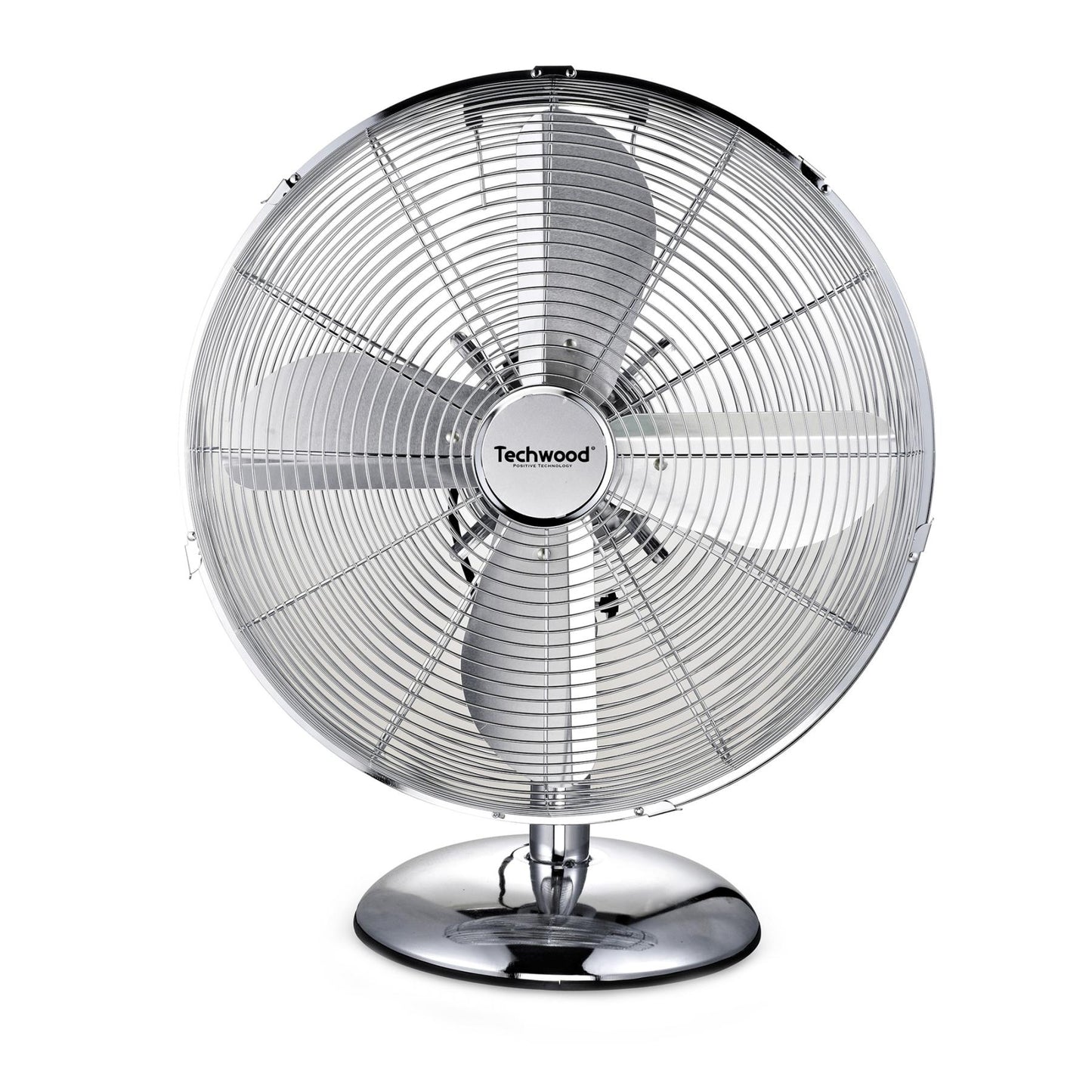 Techwood TVI-335 fém asztali ventilátor, 30 cm-es lapátátmérő, 45 W, 3 sebesség, oszcillálás, hálózati tápellátás