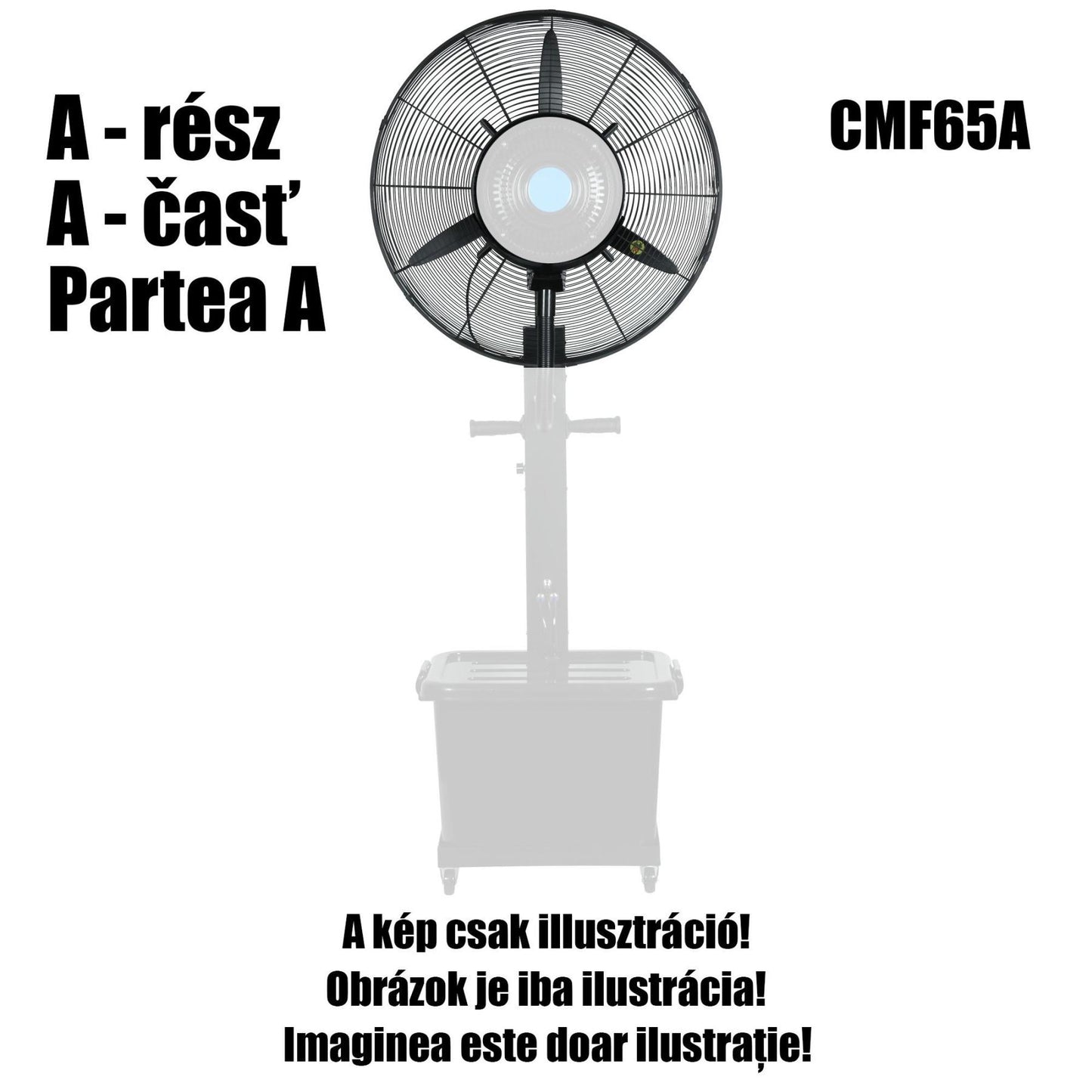 HOME CMF65A párásító ventilátor rácsok és ventilátor lapát