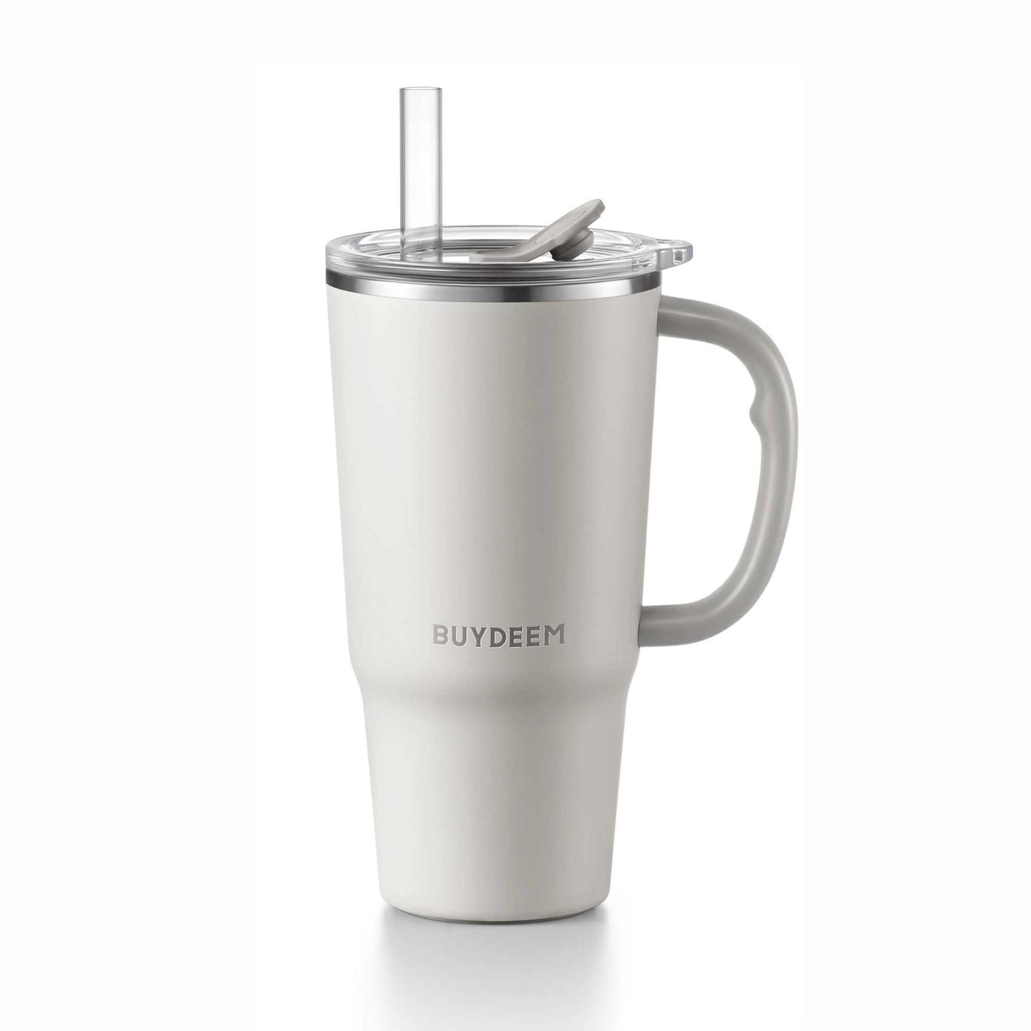 BUYDEEM DS57-OW pohár termosz szívószállal, 700 ml, dupla falú, 12 mm-es szívószál