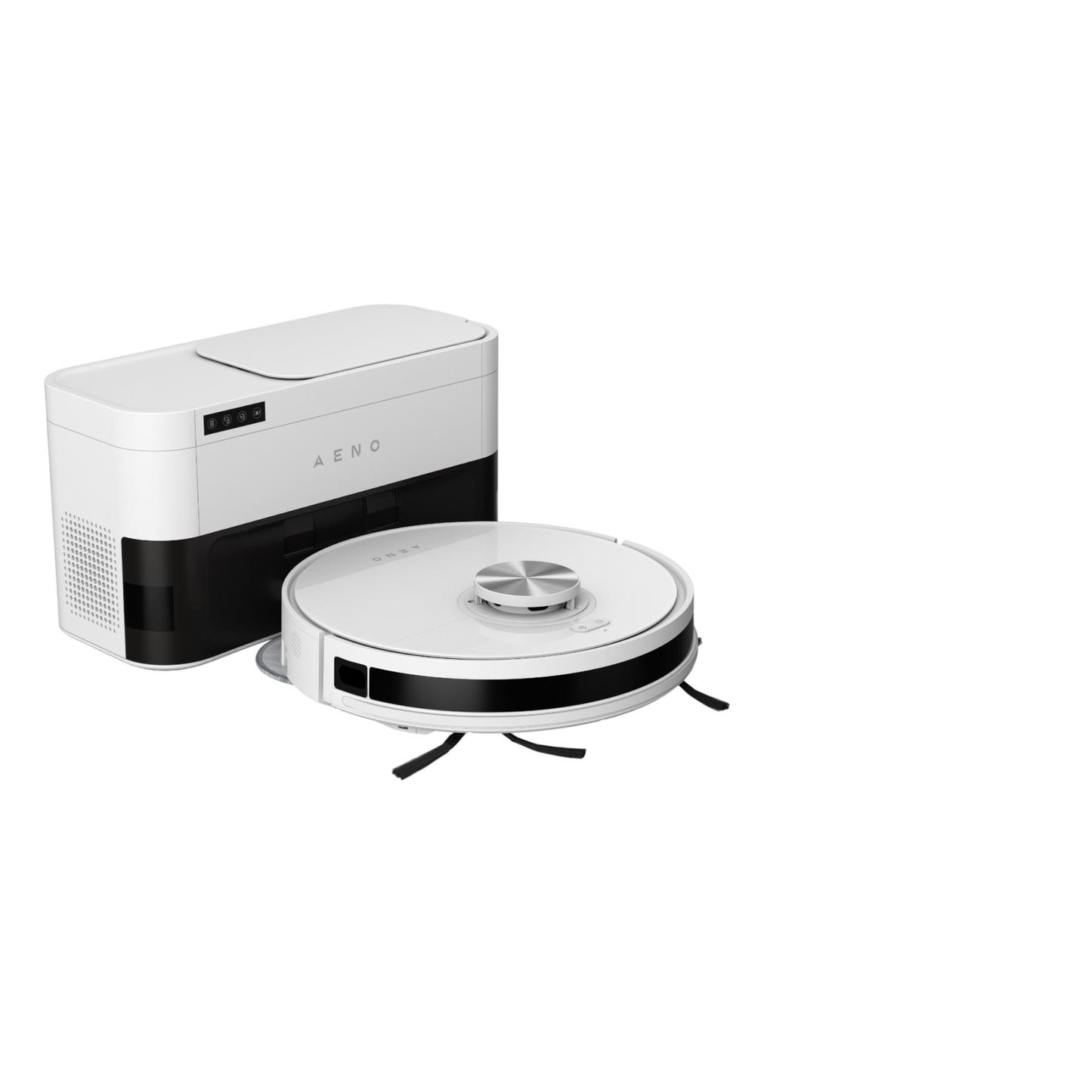 AENO ARC0006S RC5S robotporszívó, 4000 Pa szívóteljesítmény, 2 in 1 portartály, 20 érzékelő és LiDAR, 4 takarítási mód, nedves és száraz tisztítás, fehér