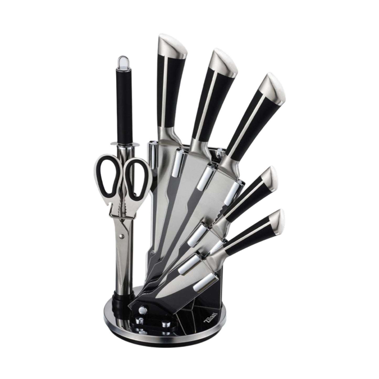 Zilan ZLN1634 8 darabos késkészlet, állvánnyal, 3CR13 rozsdamentes acél, mosogatógépben mosható
