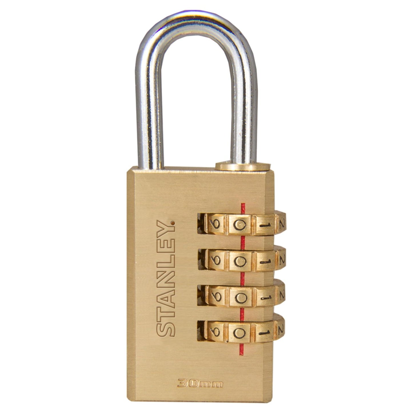 STANLEY S742-052 rézlakat, 30mm, számkombinációs, egyszeres reteszelés