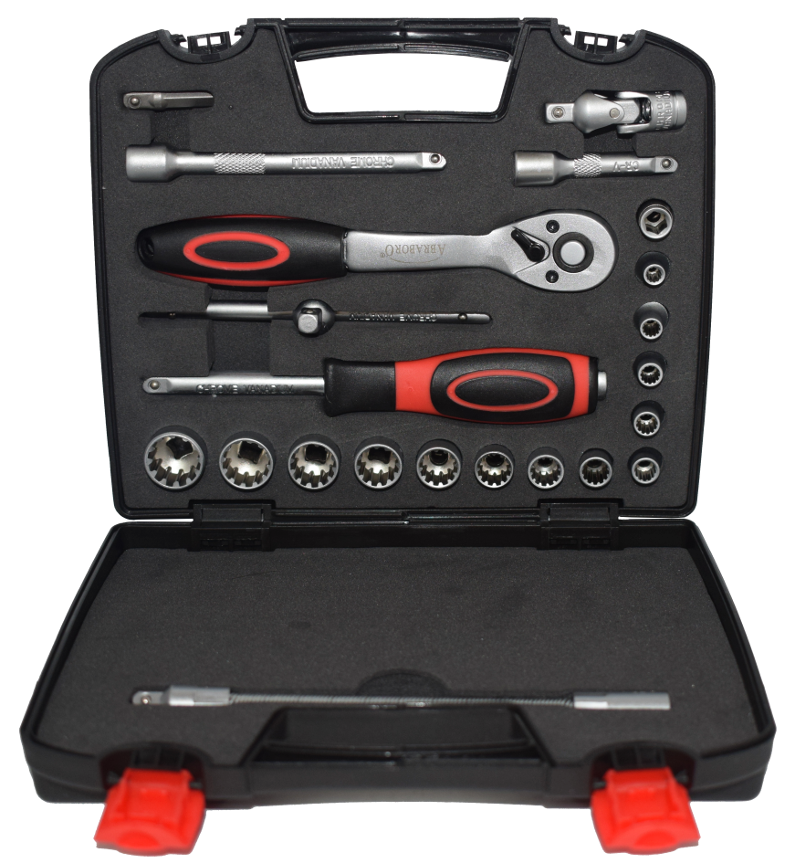 22 részes dugókulcskészlet SPLINE