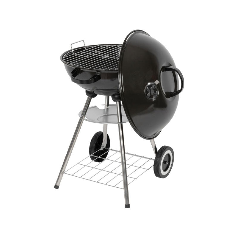 Grill faszenes BBQ gömb fedéllel és kerékkel
