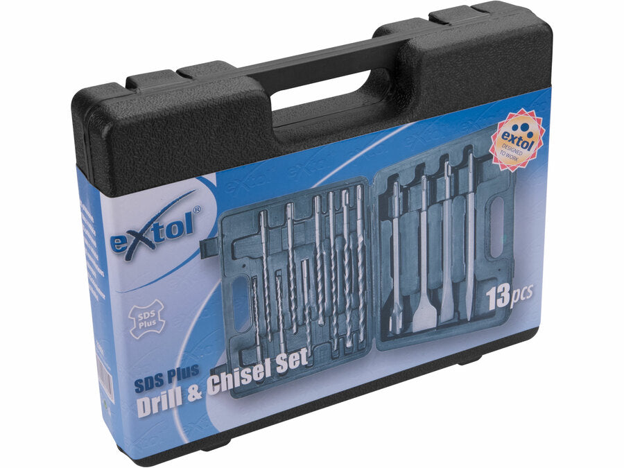 Extol Betonfúró és véső klt. SDS PLUS, 13db