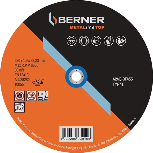 Berner Vágókorong fémhez METALline Top