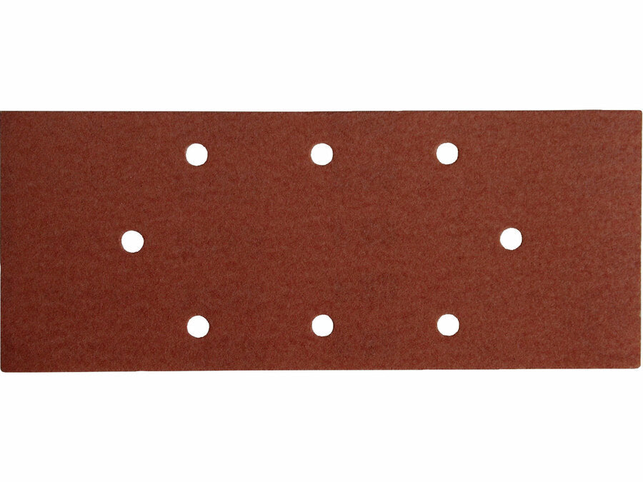 Extol Csiszolópapír, lyukas klt. 10db, 93×230 mm, 8 db lyukkal, P120, 407114, 407115-höz