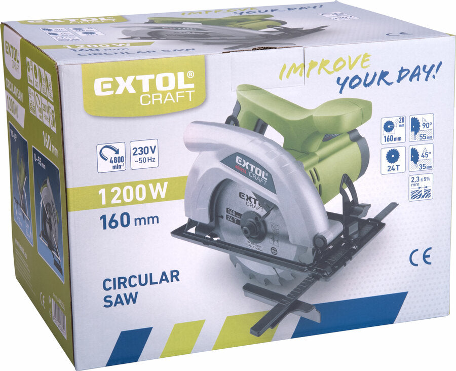 Extol Kézi körfűrészgép, 160mm, 1200W