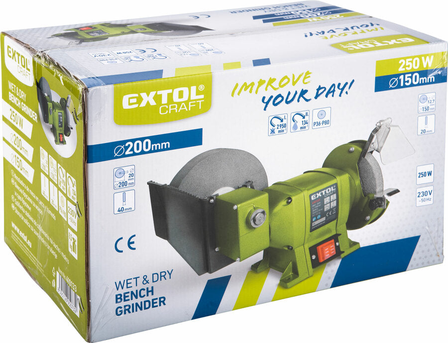 Extol Asztali köszörűgép lassan forgó koronggal, 250W