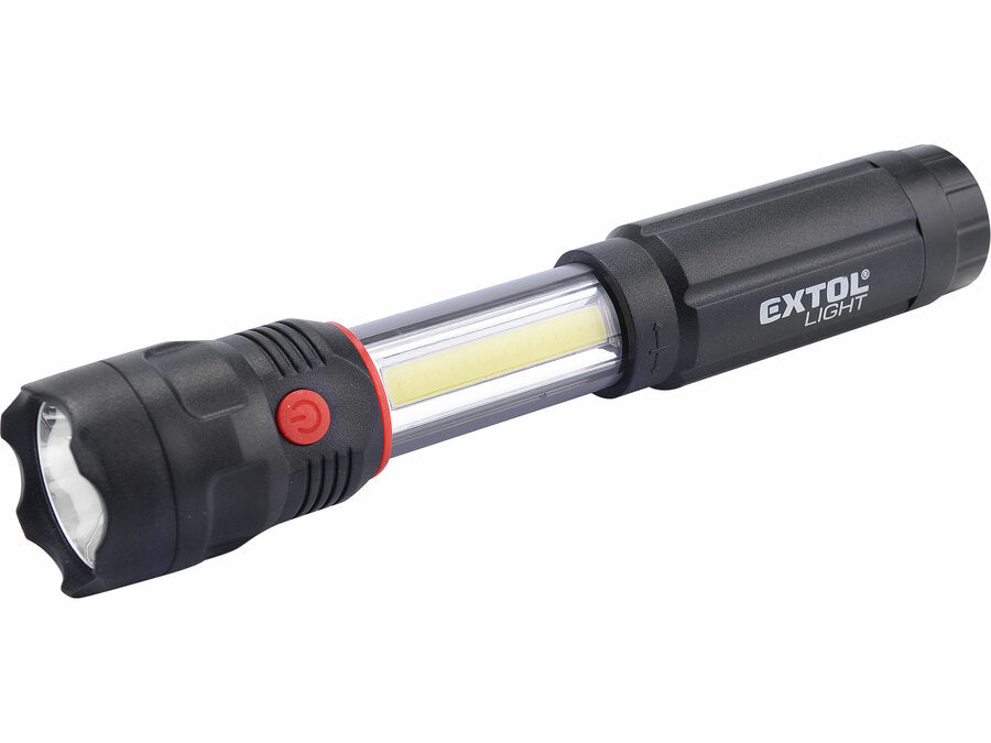 Extol LED lámpa, 3W XPE+3 W COB, 100Lm+150Lm;teleszkópos, 3 funkció
