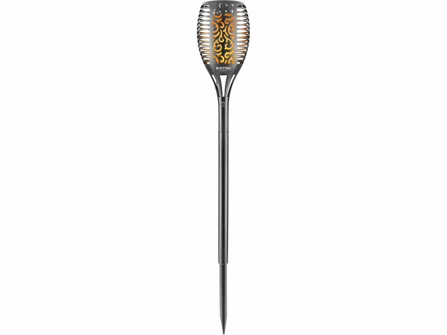 Extol Kerti LED lámpa, lángoló fáklya hatással, 79cm, napelemes töltés, 35lm