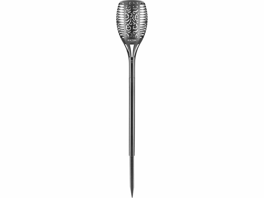 Extol Kerti LED lámpa, lángoló fáklya hatással, 79cm, napelemes töltés, 35lm