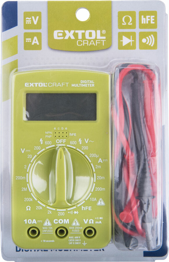Extol Digitális multiméter (Amper/Volt/Ohm)