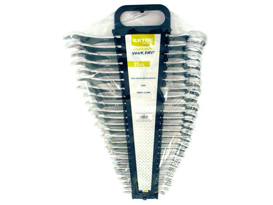 Extol Csillag-franciakulcs, 25db-os készlet, 6-32mm, W.S.