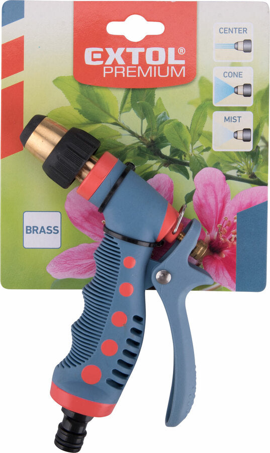 Extol Fém kerti pisztoly szórófej, sárgaréz