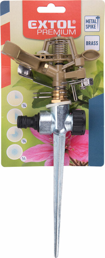 Extol Pulzáló fém leszúrható locsoló, sárgaréz