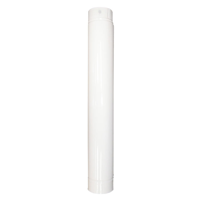 Füstcső zománcozott 118x800mm fehér
