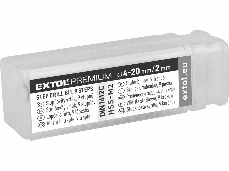 Extol Lépcsős fémfúró, O 4-20mm, HSS-M2