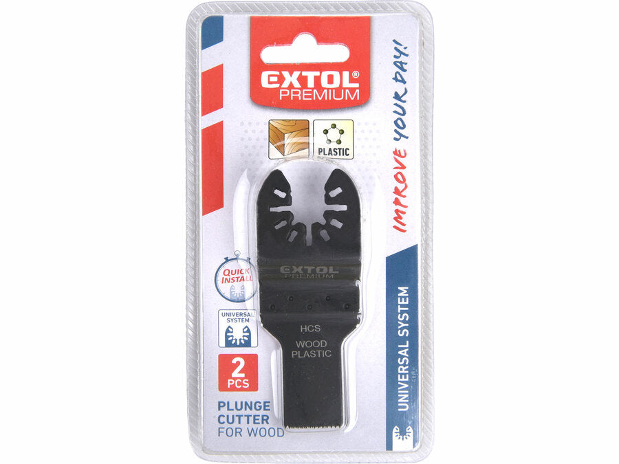 Extol Tartalék vágófej klt. 2 db, 20 mm, szénacél, puha faanyagok és műanyag vágásához