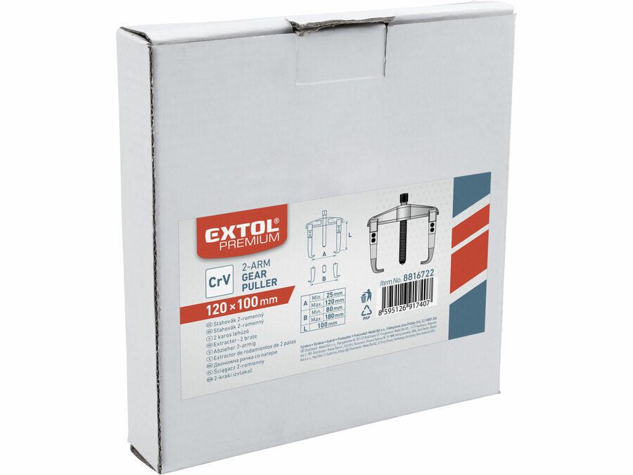 Extol Csapágylehúzó, 2 karmú, kovácsolt; 120×100mm (átmérő×hossz)