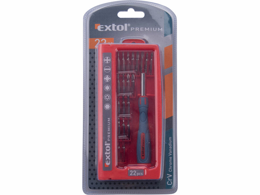 Extol Órás csavarhúzó klt. 22 db-os, CrV. bitekkel