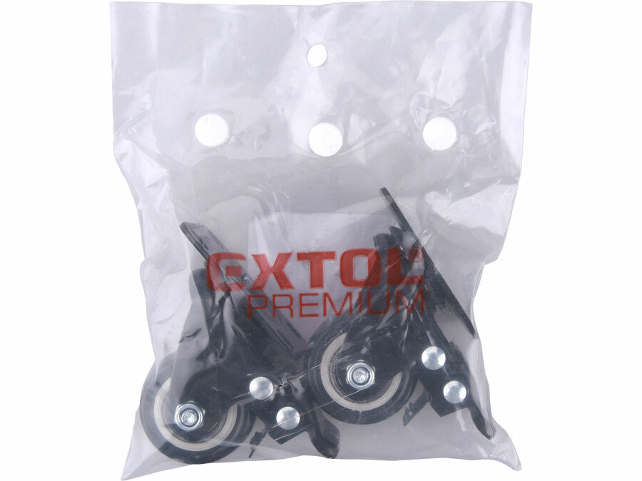 Extol Készülékgörgő 2 db, önbeálló, rögzítőfékkel, fekete PVC, 40mm