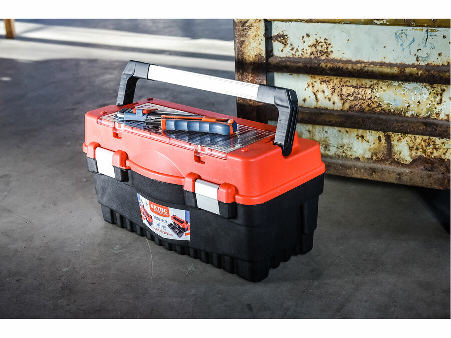 Extol CARBO szerszámosláda, M méret, 547x271x278mm