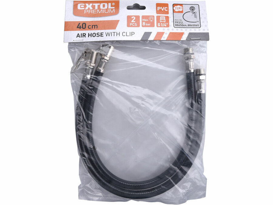 Extol Nyomótömlő a gumiabroncsfelfújáshoz, 2db, G 1/4"