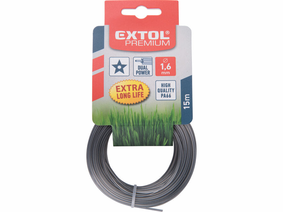 Extol Damil szegélynyíróhoz, csillagprofilú, 1,6mm, 15m, PA66