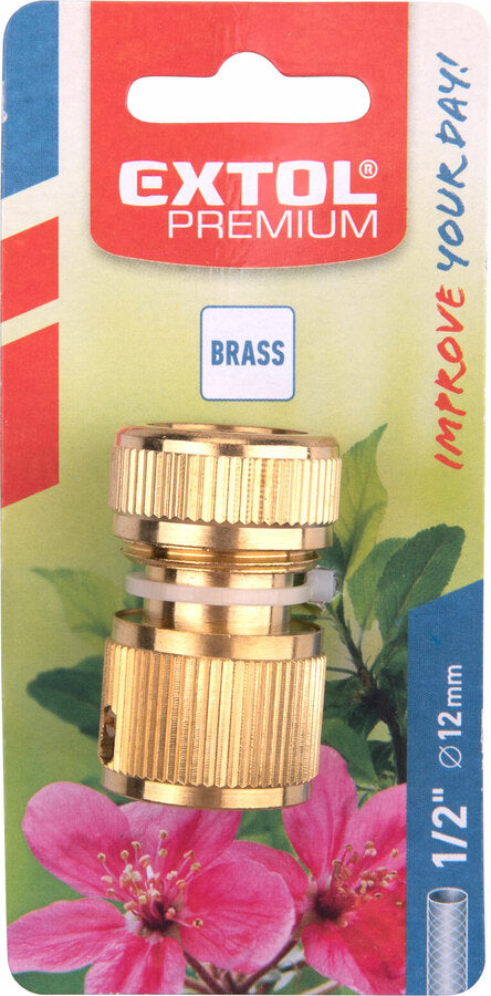 Extol Gyorscsatlakozó, 1/2", SÁRGARÉZ