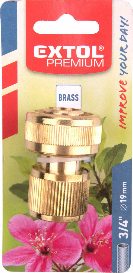 Extol Gyorscsatlakozó, 3/4", SÁRGARÉZ