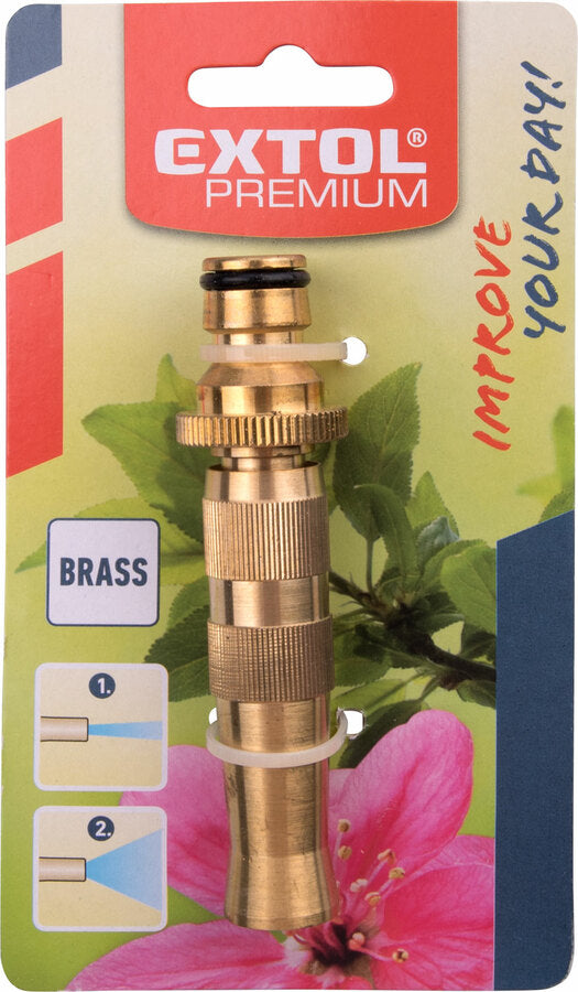 Extol Szórófej, 2 funkciós, SÁRGARÉZ