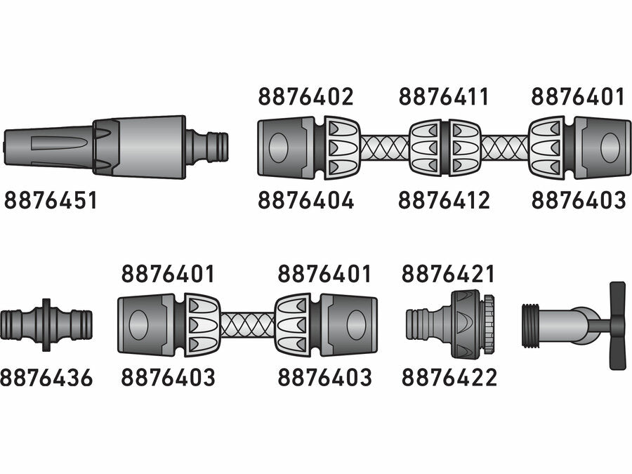 Extol Kuplung csatlakozó, 1/2"-3/4"