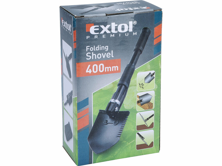 Extol Összecsukható túraásó, hossz 40cm, szélesség 9,5cm