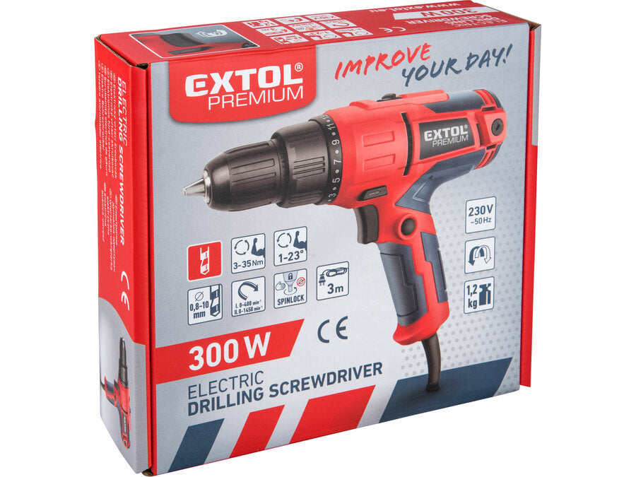 Extol Elektromos fúró és csavarbehajtó, 300W, 35Nm