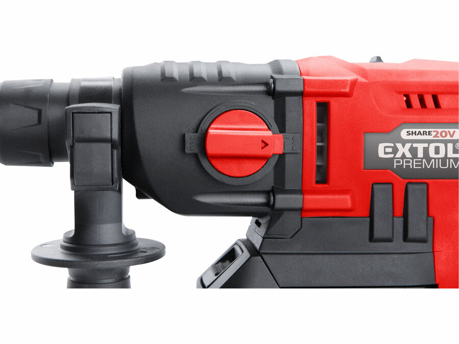 Extol Akkus ütvefúró SHARE20V, 1,2J, SDS plus, 20V Li-ion, 2000mAh