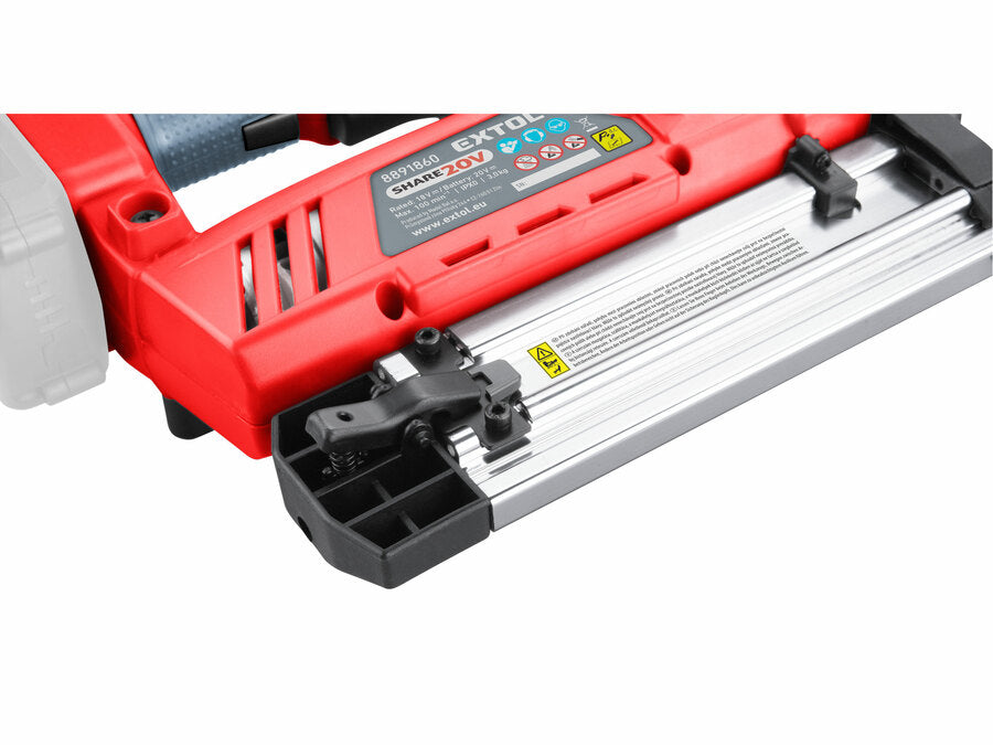 Extol Akkus szög- és kapocs belövő gép, SHARE20V, 20V Li-ion, akku és töltő nélkül